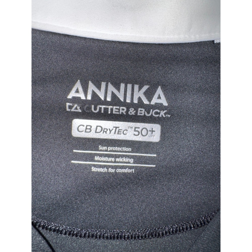Annika Cutter & Buck Polo Womens S Grey Excellent LPGA International DryTec 50+ - Picture 3 of 5